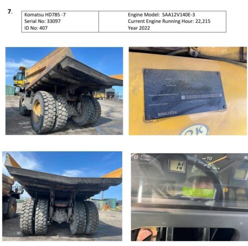 KOMATSU – HD785-7 – 2022